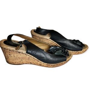 b.o.c. Leather Wedge Sandals